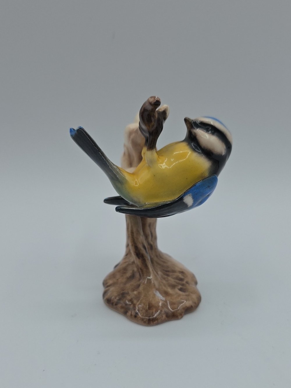 Goebel Blue and Yellow Ceramic Titmouse Figurine